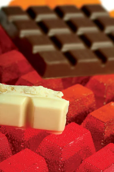 Foto Primer Plano Chocolate Dulces Tratados — Foto de Stock