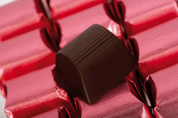 Шоколадное Фото Крупного Плана Свитки Сладости — стоковое фото