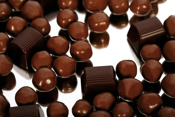 Foto Close Chocolate Doces Tratados — Fotografia de Stock