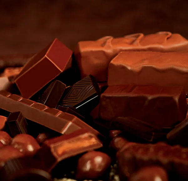 汗やお菓子 チョコレートと砂糖の入ったお菓子 — ストック写真