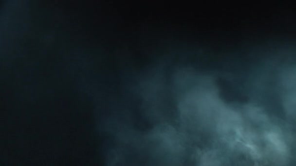 Atmosphärischer Rauch Vfx Element Zeitlupe Dunkler Hintergrund Staub Rauchwolken Rauch — Stockvideo