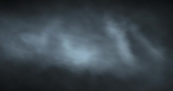 4Kスローモーションの雰囲気クリップレイヤーは ストーリーに合わせて調整されます Vfx煙が黒い画面の側から表示され ゆっくりと移動し 微妙な風に邪魔され フレーム内のリンガー — ストック動画