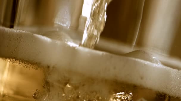Ipa Mikro Bira Fabrikasını Kapatın Sıvı Senfoni Yüksek Hızda Ipa — Stok video