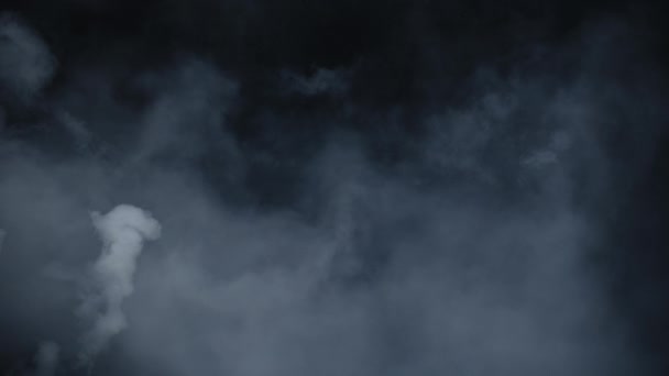 Lenyűgöző Hipnotizáló Kísérteties Halloween Füstfelhő Vfx Betét Elem Lassított Felvétel — Stock videók