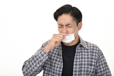 kötü bir soğuk ile işadamı