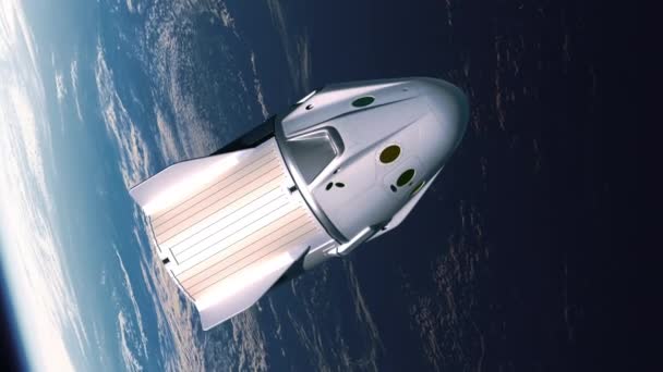 Commercial Spaceship Space Animation Uhd 3840X2160 — Vídeo de Stock