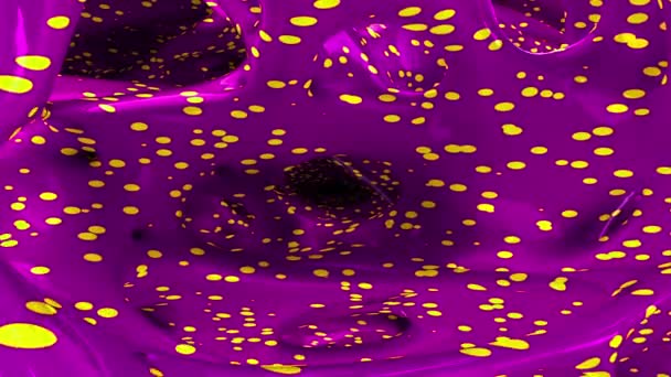 Terbang Melalui Lilac Abstrak Struktur Alien Organik Surealis Dalam Bentuk — Stok Video