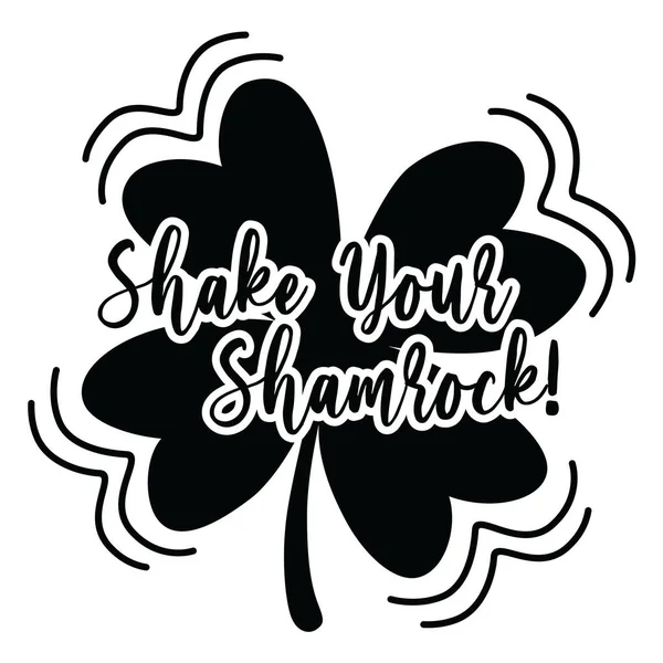 Shake Your Shamrock Version Great Patrick Day Graphic Can Used — Vettoriale Stock