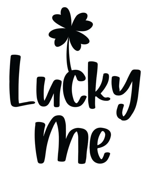 Lucky Harika Bir Aziz Patrick Günü Şanslı Ben Grafiği Shirt — Stok Vektör
