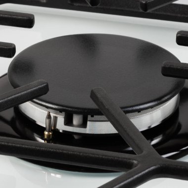 Çalışmayan bir soba ocağının yakın çekimi. Benzin yok. Dünya benzin krizi ve yükselen fiyatlar. Mutfak sobasının bir parçası..