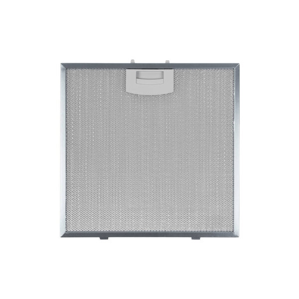 Filter mesh for kitchen hoods on a white background. new filter. gray aluminum mesh.