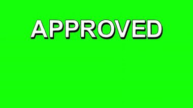 Kelime onaylandı ve eller yeşil arka planda izole bir şekilde kaybolmaktan daha iyi görünüyor.