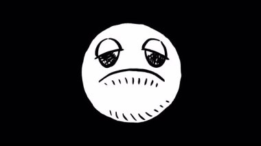 Mutlu ve üzgün emojiler el çizimi çevrilebilir animasyonlar ile yer değiştiriyor.