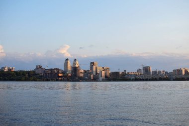 Dnepr şehrinin panoraması. Ukrayna