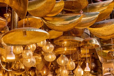 Shaining Medine Marakeş, Fas dükkan Fas metal lambalar