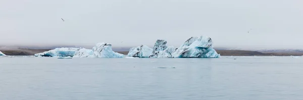 Iceberg Islândia Iceberg Que Flui Para Lagoa Jokulsarlon Destacado Frente — Fotografia de Stock