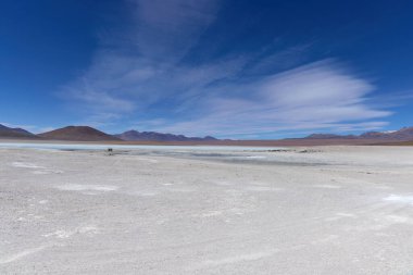 Bolivya, AVAROA Ulusal Parkı, çöl, geniş çerçeve.