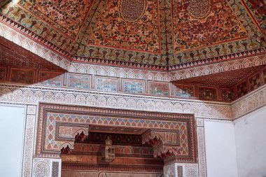 El Bahia Sarayı tüm dünyadan turistler tarafından ziyaret edilir. Bu 19. yüzyıldan bir Doğu Mimarisi örneğidir. MARRAKECH, FOCCO 3 Mart 2016