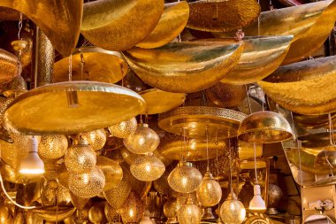 Shaining Medine Marakeş, Fas dükkan Fas metal lambalar