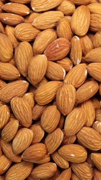 Closeup Almonds Nutrient Rich Nut Snack Looped Rotation — Stok Video