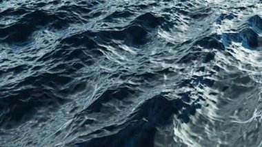 Storm and huge dangerous waves of the ocean or sea