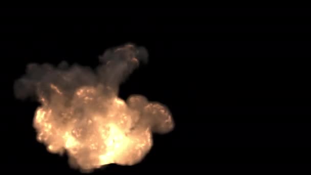 炎の遷移透明な背景に燃料を燃焼炎のブレースと火傷 — ストック動画
