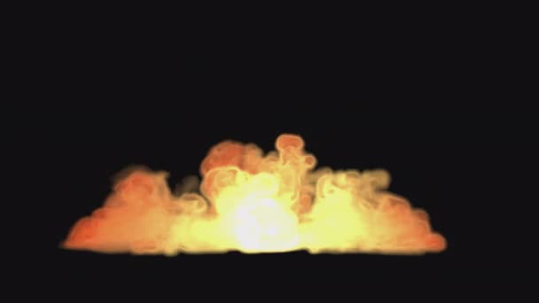 Fire Burns Smokes Transparent Background Fuel Burns Explodes — стоковое видео