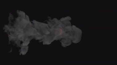 Fire burns and smokes on a transparent background.Fuel burns and explodes.