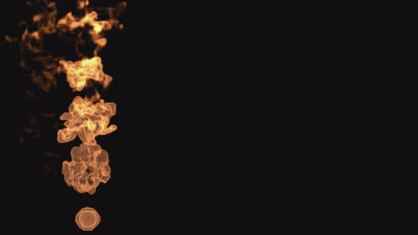 Огонь Пламя Взрывы Сжигание Видеотрансляций Прозрачном Фоне Альфа Каналом — стоковое видео