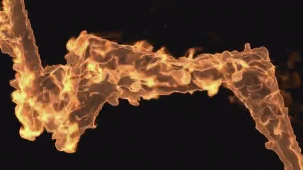 Feuer Flamme Explosionen Brennende Videoübergänge Auf Transparentem Hintergrund Mit Alphakanal — Stockvideo