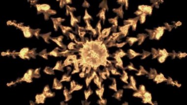 Yangın, alev, patlamalar, duman, duman ve alfa kanalı ile şeffaf arkaplanda yanan video geçişleri.