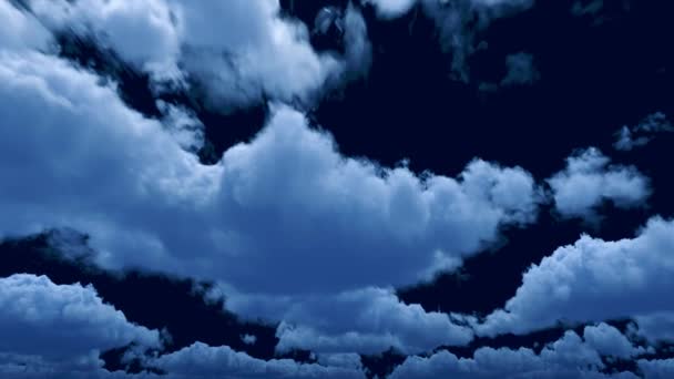 Belle Nuvole Drammatiche Sul Cielo Scuro — Video Stock