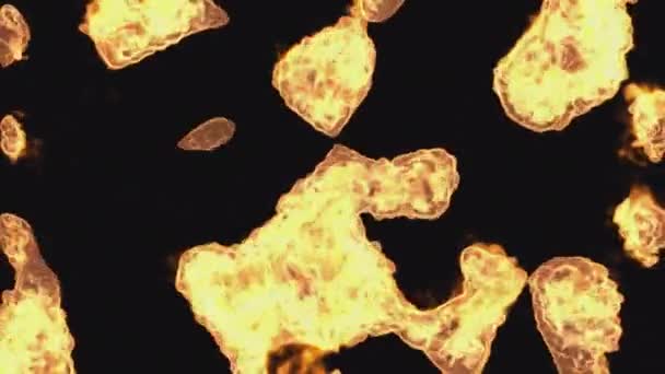 Φωτιά Φλόγα Εκρήγνυται Καπνός Άρωμα Και Καύση Βίντεο Μεταβάσεις Διαφανές — Αρχείο Βίντεο