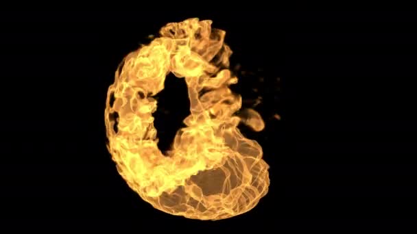 Feuer Flammen Explosionen Rauch Rauch Und Brennende Videoübergänge Auf Transparentem — Stockvideo