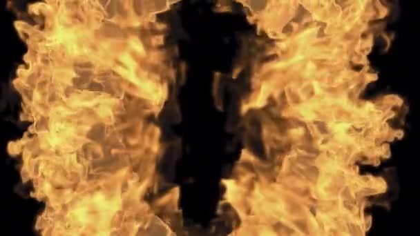 Auge Mordors Feuer Und Terror Der Flamme Und Des Chaos — Stockvideo