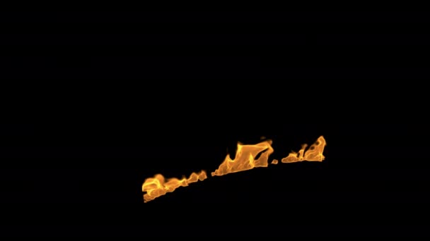 煙のジェットが動くキューブ 煙とアルファチャンネルで透明な背景に燃えるビデオ遷移 — ストック動画