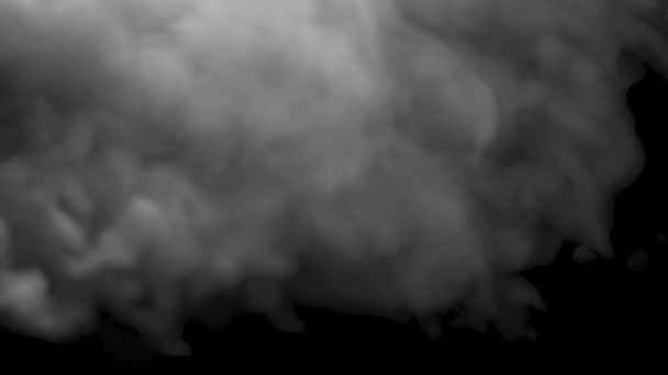 Humo Atmósfera Niebla Mueve Sobre Fondo Transparente Con Canal Alfa — Vídeos de Stock