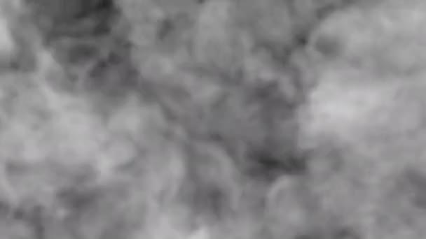 Атмосферний Дим Або Туман Рухається Прозорому Фоні Альфа Каналом — стокове відео