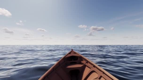 Yacht Bateau Navigue Sur Mer Vers Coucher Soleil — Video