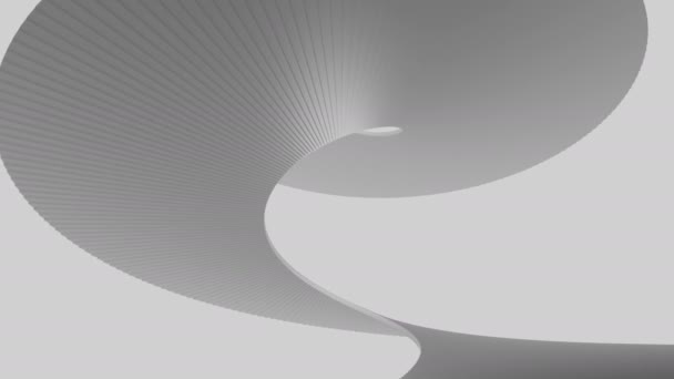 Концепція Білих Спіральних Сходів Піднімається Нескінченності — стокове відео