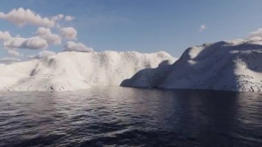Doğada deniz ve okyanusla, dalgalarla ve rüzgarla birlikte manzara.