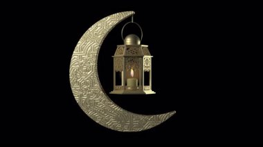 Geleneksel lamba parlatıcısı Büyük Müslüman bayramında mum ile Ramazan ayı