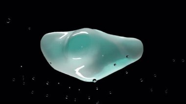 Şeffaf bir arkaplan üzerinde alfa kanalı ile suyun çeşitli şekilleri ve hareketleri.