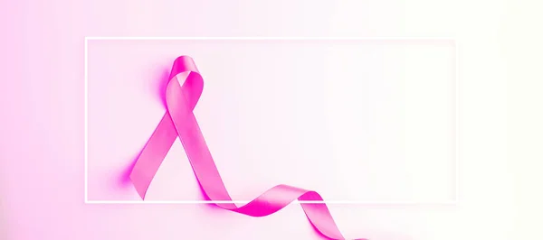Świadomość Raka Symbol Opieki Zdrowotnej Różowa Wstążka Białym Tle Pomysł — Zdjęcie stockowe