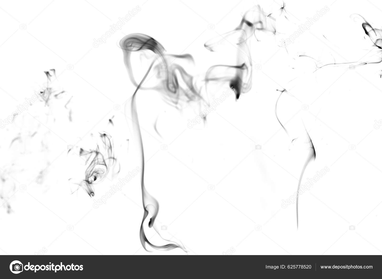 Blur white water vapour on isolated black background. Abstract of steam  with copy space. Steam flow. Smoke on white background. Stock Photo