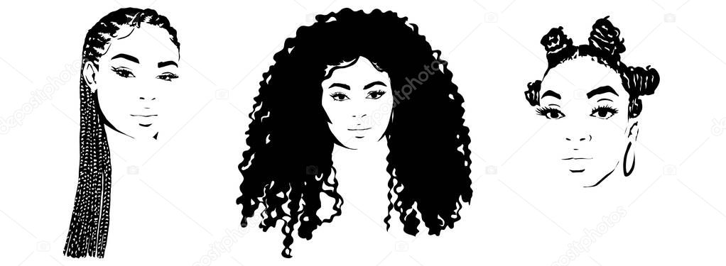 Black women set horizontal