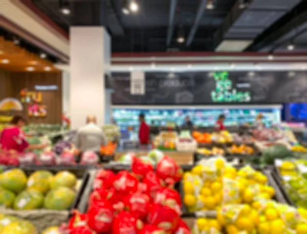 Într Supermarket Cumpărători Blur Sau Defocalizat Pentru Ilustrare Fundal — Fotografie, imagine de stoc