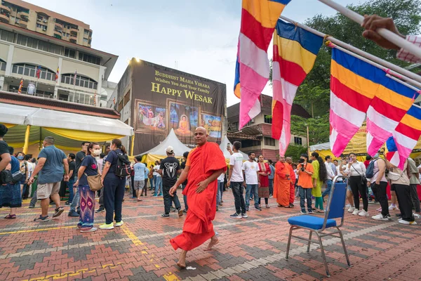 Kuala Lumpur Malaysia May 4Th 2023 Monks Devotees Maha Vihara — Stock Photo, Image