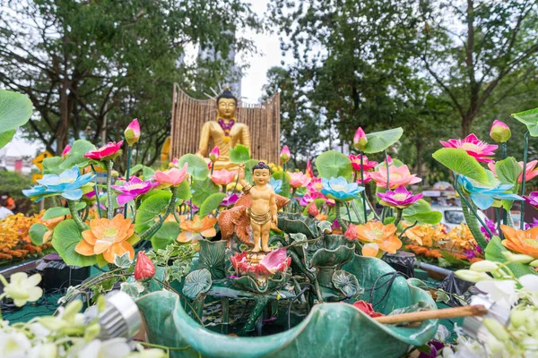 Kuala Lumpur Malezya Mayıs 2023 Buda Çiçeklerle Geçit Töreni Brickfield — Stok fotoğraf