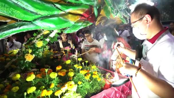 Kuala Lumpur Malezya Mayıs 2023 Wesak Günü Nde Maha Vihara — Stok video